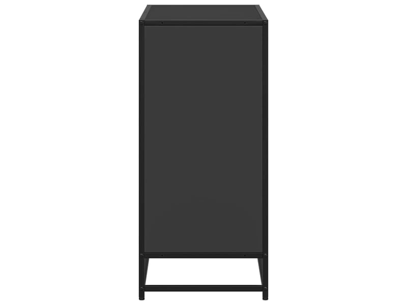  Bibliothèque, meuble de rangement salon noir 80,5x35x76 cm bois d'ingénierie  - Conforama E