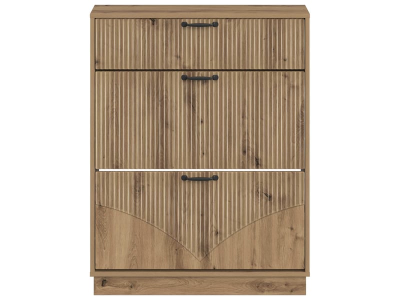  Meuble à chaussures, armoire à chaussures hoorn 78x24x100 cm bois d'ingénierie shl8860  - Conforama D