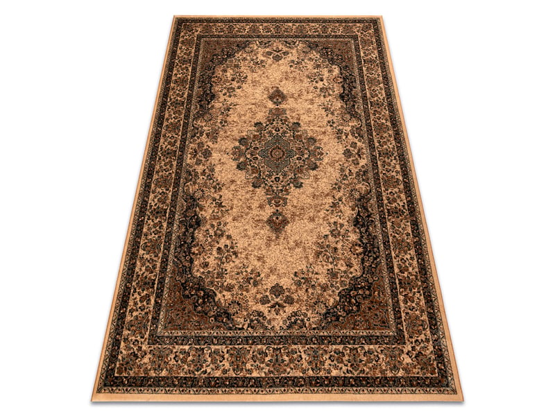  Tapis en laine kashqai 4355 100 oriental, cadre, ornement beige   vert 135x200 cm  - Conforama A
