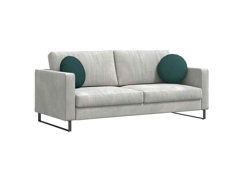  Lot de 2 coussins de siège, coussins décoratifs tissu vert foncé ø40 x 13 cm cf59874  - Conforama C