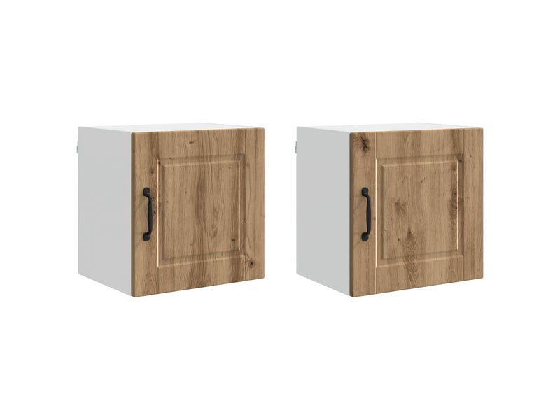  Armoire de cuisine 2 pcs chêne artisanal bois d'ingénierie shl1517  - Conforama A