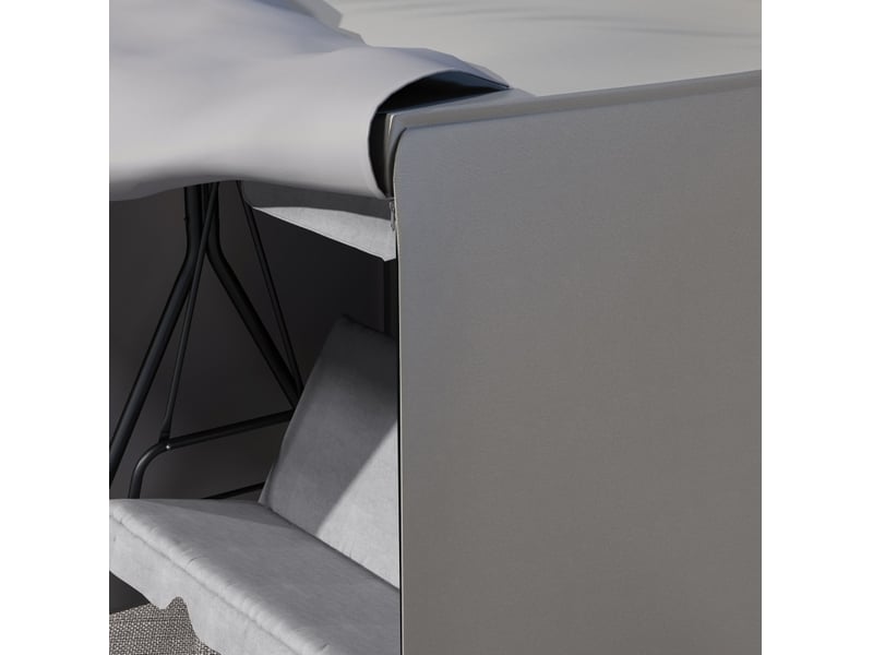 Housse de protection pour balançoire de jardin 177x114x152 cm – grise – imperméable, anti-uv et respirante - Conforama D