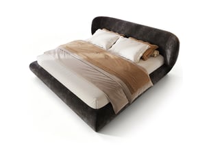 Lit 2 places 140x190 cm MODFU coloris gris