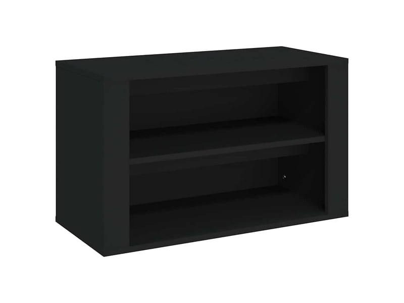  Meuble à chaussures, étagère à chaussures noir 75x35x45 cm bois d'ingénierie  - Conforama A