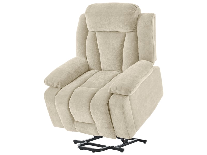 Fauteuil relax électrique,95x94x107 cm,avec massage et releveur,tissu,beige - Conforama D