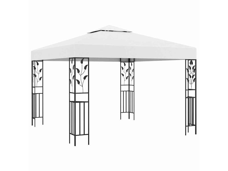 Tonnelle avec guirlande lumineuse à led 3x3 m blanc cf62464  - Conforama C