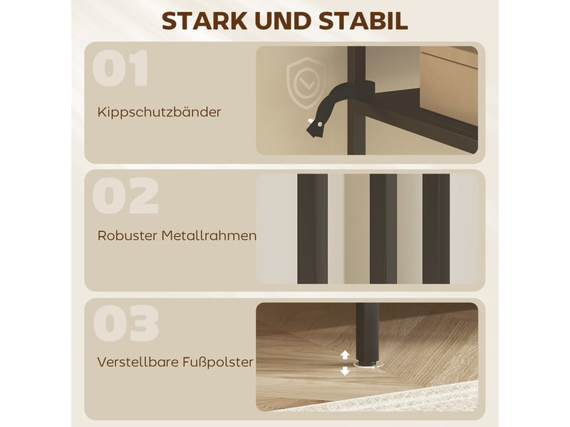  Table console à 3 niveaux en métal noir 55x30x85 cm  - Conforama E