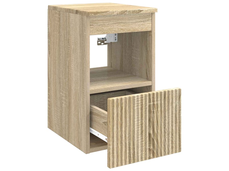  Armoire de salle de bain, meuble de rangement chêne sonoma 30x35x50 cm  - Conforama E