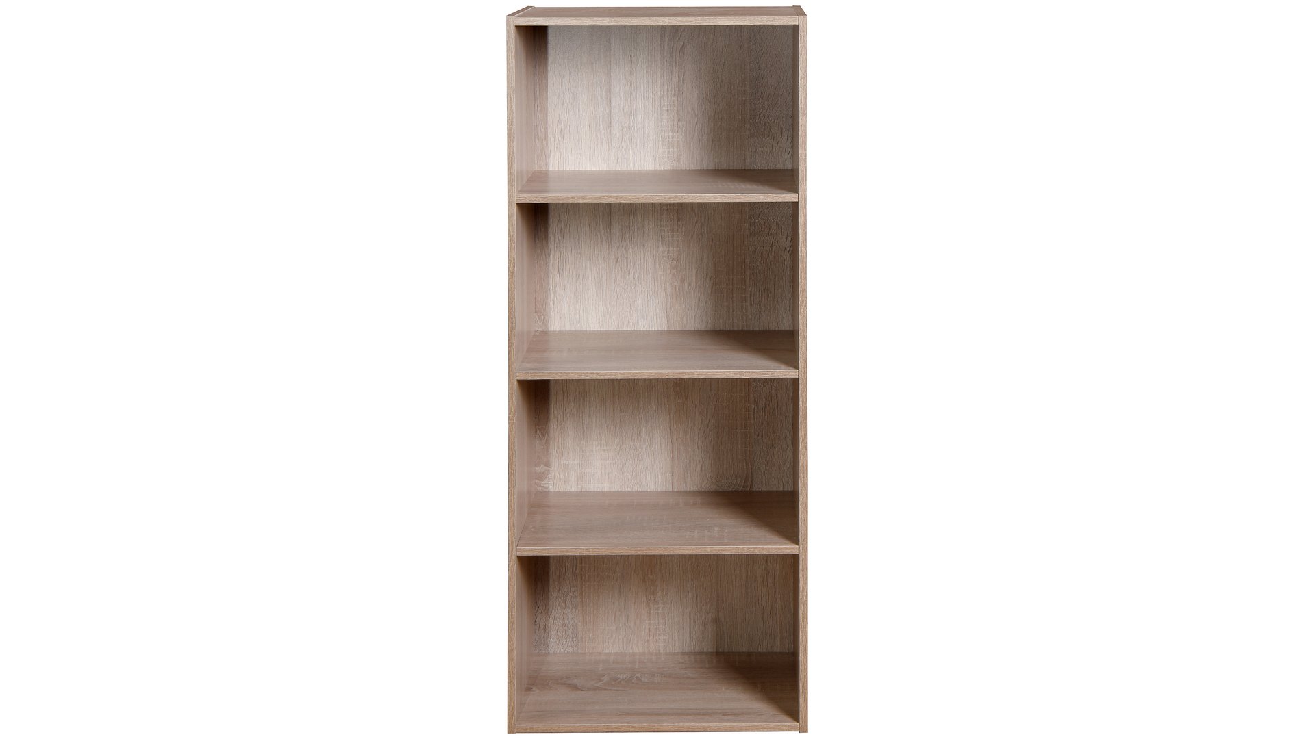 Bibliothèque 4 cases CUBIK coloris chêne foncé bois foncé 106 Conforama
