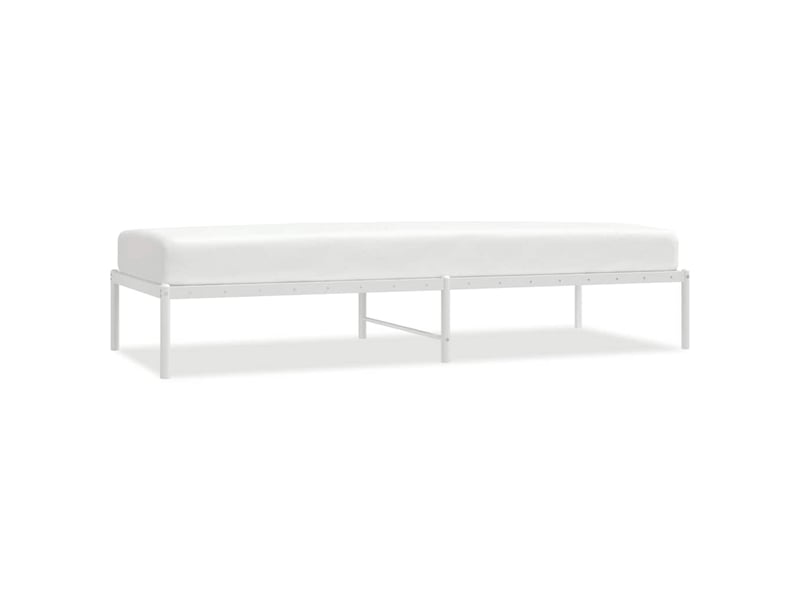  Lit simple- lit adulte -  cadre de lit métal blanc 80x200 cm  - Conforama A