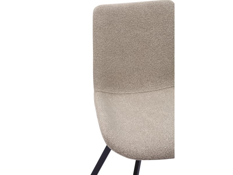  Chaises de salle à manger pivotantes modernes en tissu et pieds métalliques – lot de 2 – 2 coloris disponibles  - Conforama E