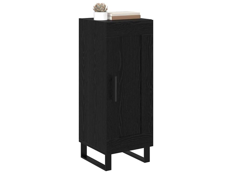  Buffet - bahut - meuble de rangement chêne noir 34,5 x 34 x 90 cm bois d'ingénierie et fer  - Conforama C