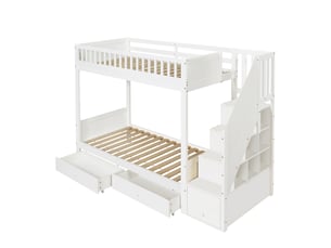 Lit superposé 90x200 cm <strong></strong> <strong>OMNIGLINT TRADING LTD</strong> coloris blanc