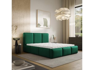 Lit coffre 160x200 cm <strong>MASSENO</strong> <strong></strong> coloris vert