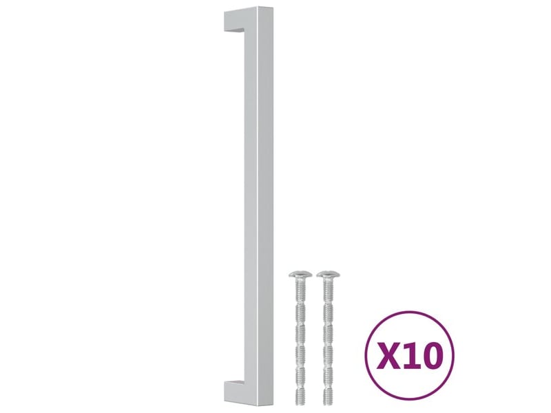  Tiroirs d'armoire, 10 unités, argentés, en acier inoxydable  - Conforama B