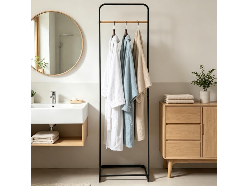 Portant à vêtements en métal 1 tringle 40 x 40 x 140 cm T5828P519588 - Conforama D