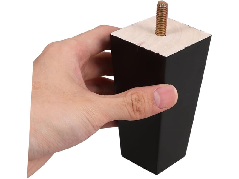  4pièces rechange bois massif pour meubles carrés pour table basse commode bureau et armoire rehausseurs meubles  - Conforama C