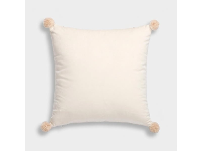 Coussin décoratif brodé déhoussable sylwen - blanc - Conforama C