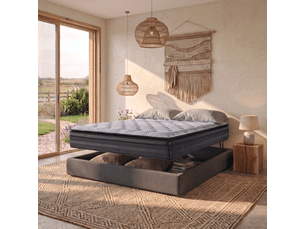 Ensemble matelas et sommier 200x200 cm Ressorts + mémoire de forme <strong>Sampur</strong> <strong>PREMIUM</strong> soutien Medium épaisseur 25 cm