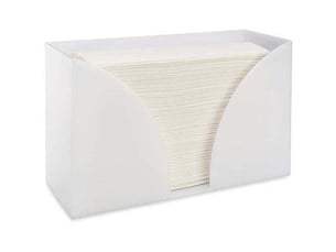 Enowelir distributeur de porte-essuie-tout de comptoir en acrylique blanc pour cuisine ou salle de bain