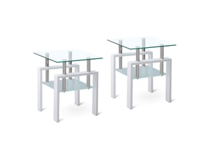 Table basse carré(e) coloris transparent HAUSS SPOLE  - 44.98 cmx44.98 cm