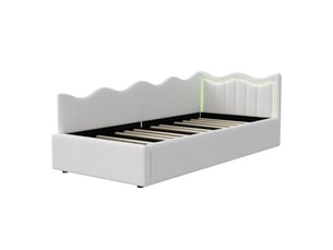 Lit coffre 90x200 cm <strong></strong>  <strong></strong> coloris blanc