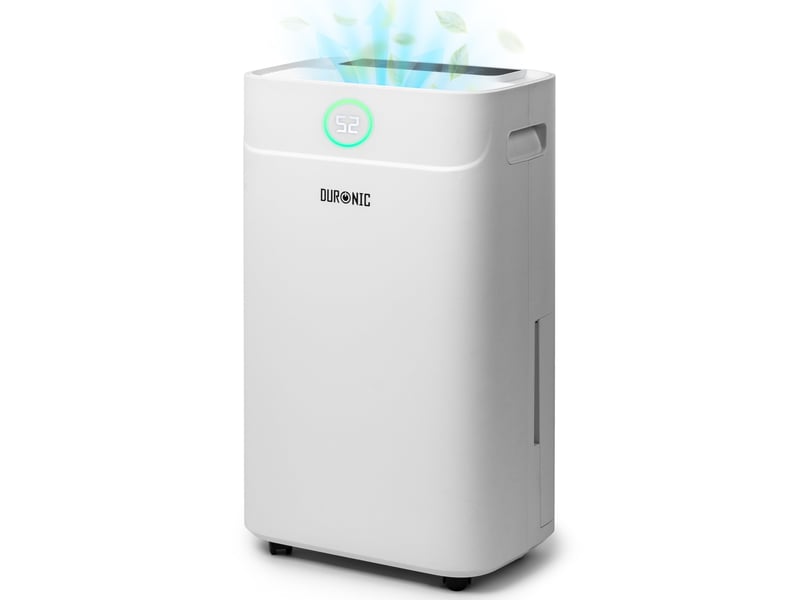 Duronic DH20 Déshumidificateur 320W - Absorbe Jusqu'à 20 Litres/Jour, 3 Vitesses, Idéal Pour Maison Et Buanderie
