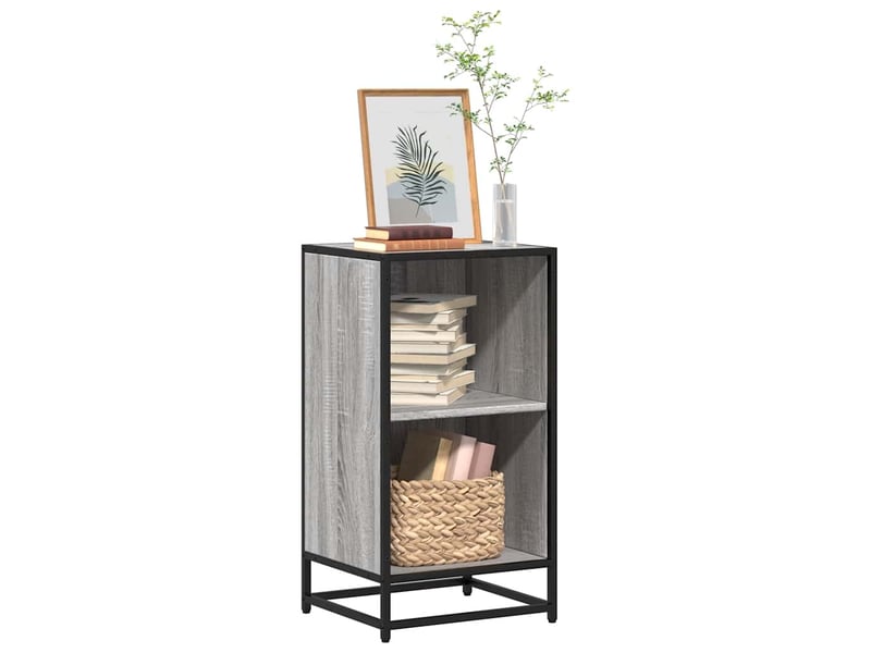  Bibliothèque, meuble de rangement salon sonoma gris 40x35x76 cm bois d'ingénierie  - Conforama B