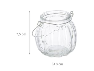 Lot de 12 photophores décoratifs polyvalents jardin salon 10 x 10 x 10 cm en verre transparent 13_0013526