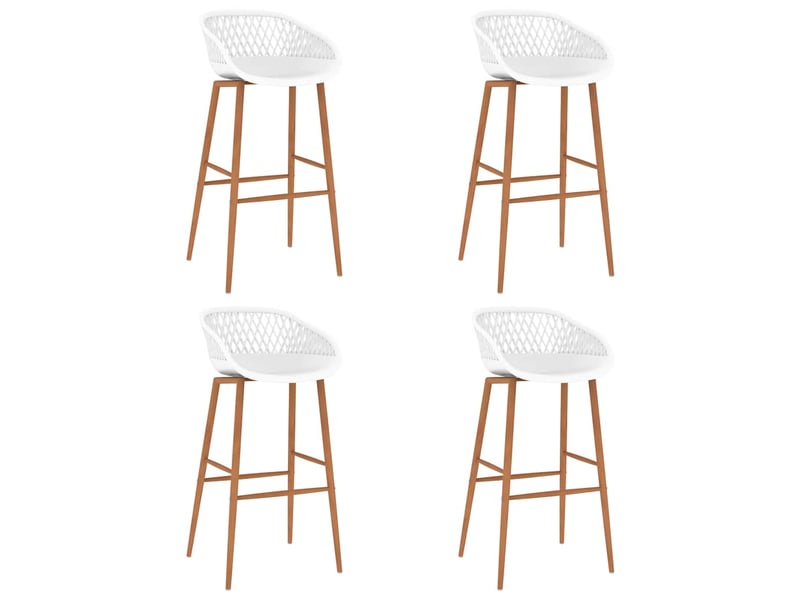  Lot de 4 tabouret de bar, chaise de bar blanc  - Conforama B