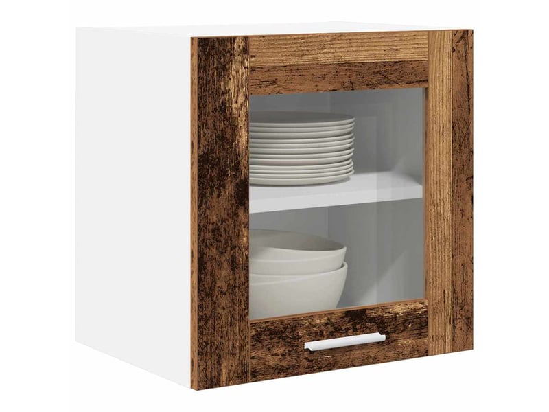 Meuble de rangement cuisine, armoire suspendue bois ancien 40x31x40cm bois d'ingénierie - Conforama C