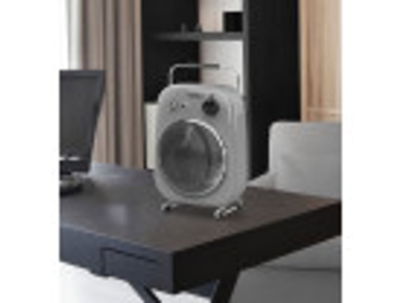  Chauffage soufflant ABRILA Martinica 2000 W gris et noir, 2 puissances, thermostat réglable, sécurité anti-basculement, style vintage 230322028 - Conforama D