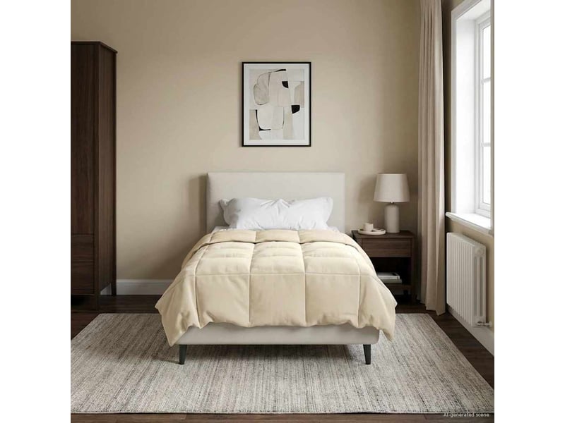  Duvet - couette complet toute l'année 140 x 200 cm 4 saisons crème  - Conforama B