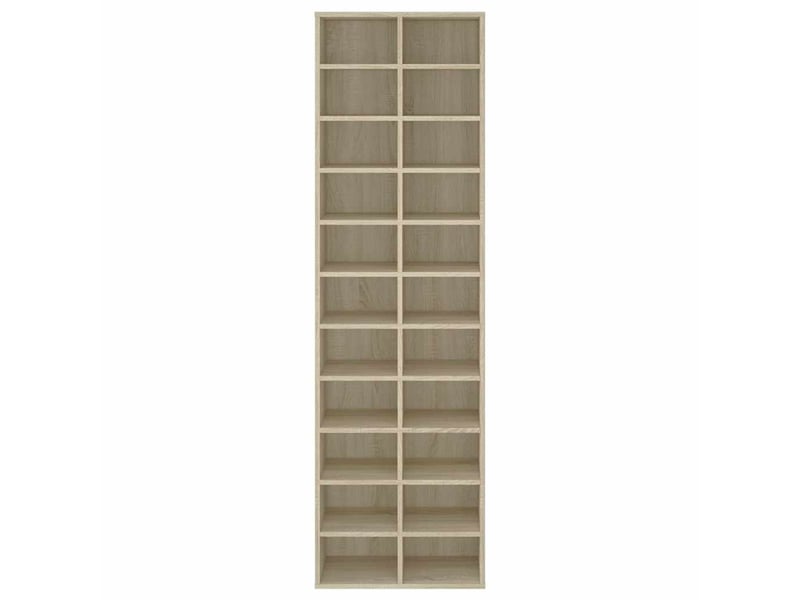  Meuble à chaussure, armoire à chaussures chêne sonoma 54x34x183cm bois d'ingénierie  - Conforama D
