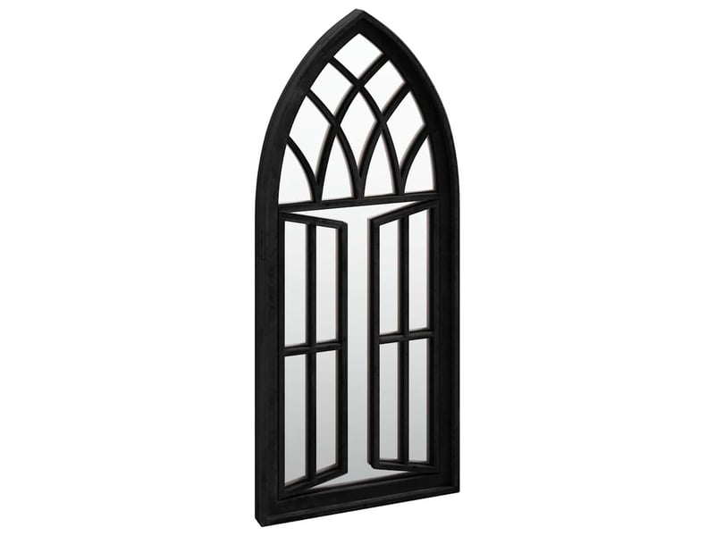 Miroir de jardin, miroir décoratif noir 70x30 cm fer pour utilisation extérieure cf62712  - Conforama C