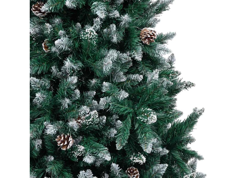  Sapin de noël, arbre de noël avec pommes de pin et neige blanche 240 cm  - Conforama D