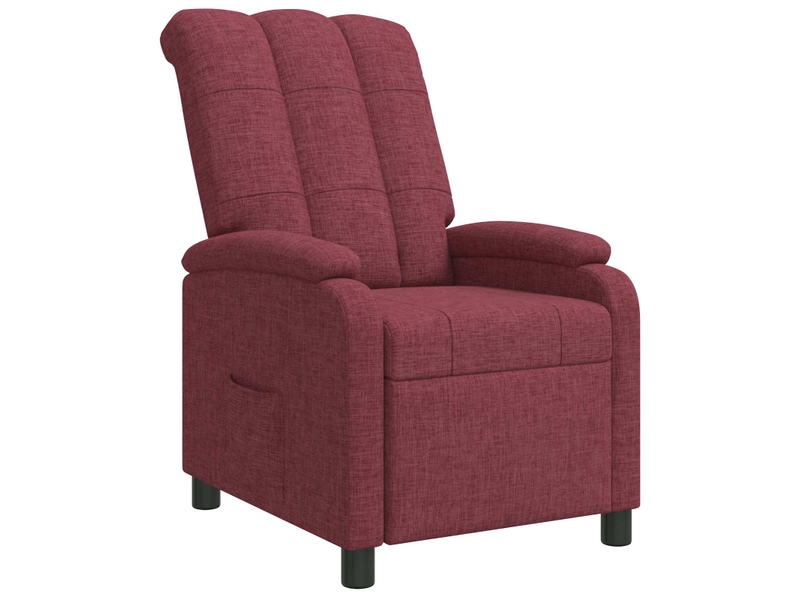  Vidaxl fauteuil inclinable bordeaux tissu  - Conforama A