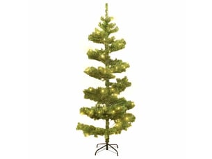 Sapin de noël - arbre de noël hélicoïdal pré-éclairé et support vert 150 cm pvc