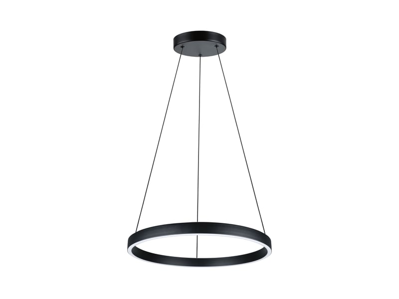  Luminaire en suspension led 3-step-dim talione 2700k 1800lm 32w noir  - Conforama B