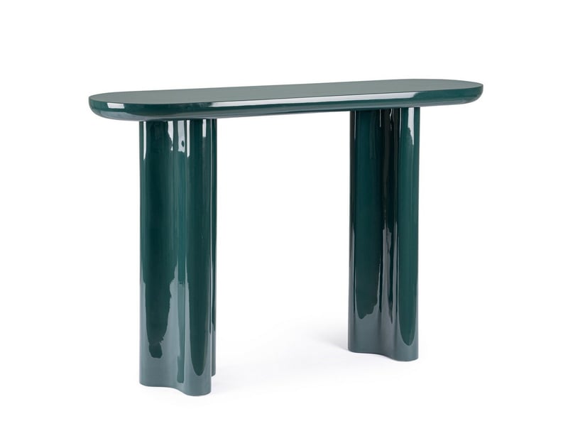  Console design laquée bleu emeraude 120cm emeralda  - Conforama A