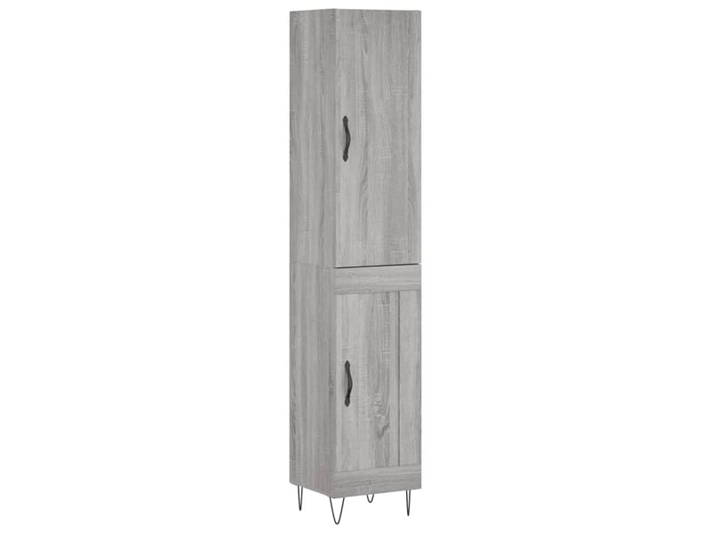  Buffet haut - bahut - meuble de rangement sonoma gris 34,5x34x180 cm bois d'ingénierie  - Conforama A
