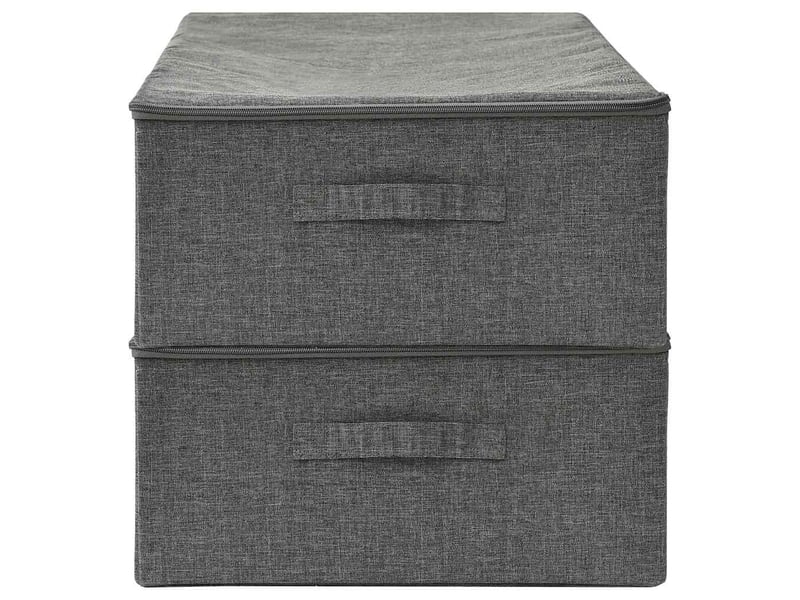  Boîtes de rangement 2 pcs tissu 70x40x18 cm anthracite  - Conforama E