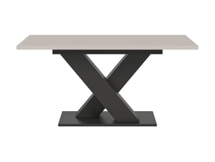 Table de salle à manger motion (lxhxp : env. 150x76x90 cm)avec plateau en cachemire pied en x gris