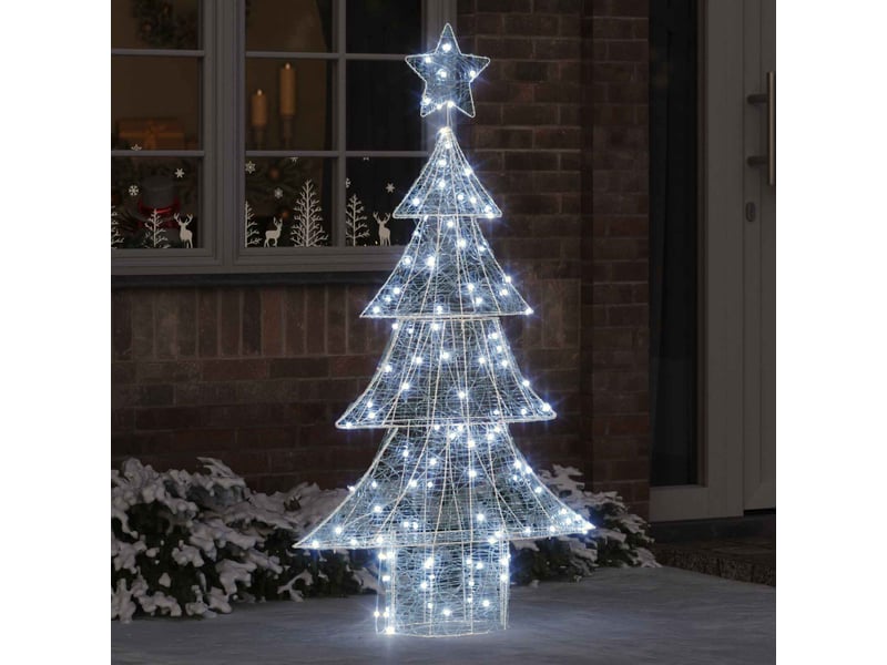  Sapin de noël - arbre de noël 160 led blanc froid 150 cm acrylique  - Conforama B