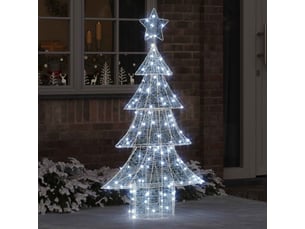 Sapin de noël - arbre de noël 160 led blanc froid 150 cm acrylique