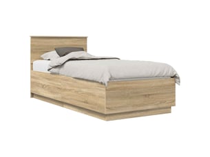 Lit adulte, lit simple, cadre de lit chêne sonoma 70x190cm bois d'ingénierie cf6264