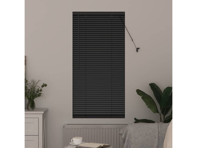  Store vénitien, store de fenêtre noir 175 x 55 cm 25 mm aluminium cf48128  - Conforama C