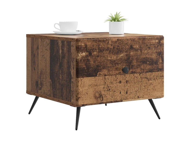  Table basse - table de salon - table à thé bois ancien 49 x 50 x 40 cm bois d'ingénierie  - Conforama C