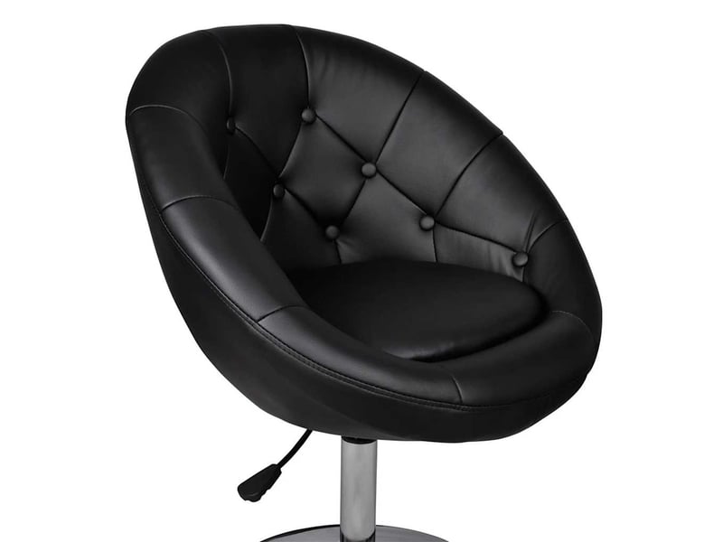  Lot de 2 tabouret de bar, chaise de bar noir similicuir shl28269  - Conforama C