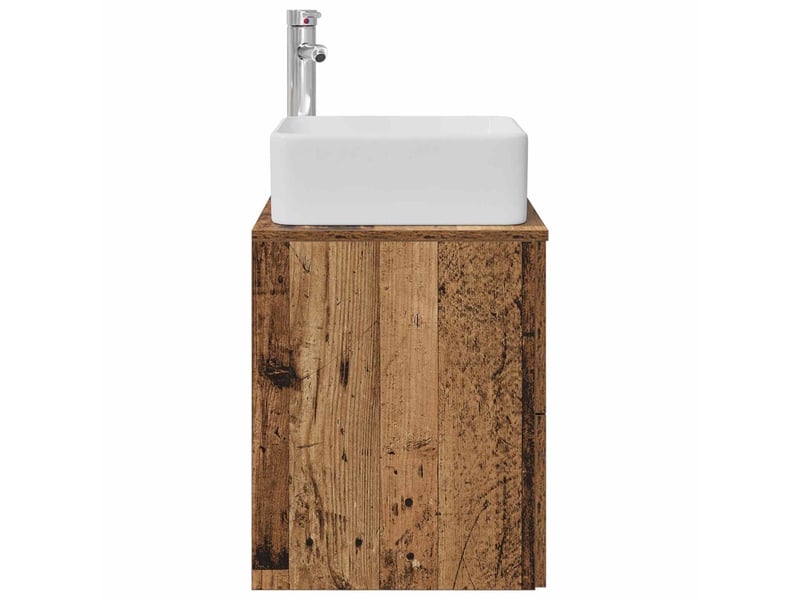  Vanité de lavabo mural, meuble de rangement bois ancien 53x34.5x63 cm  - Conforama D